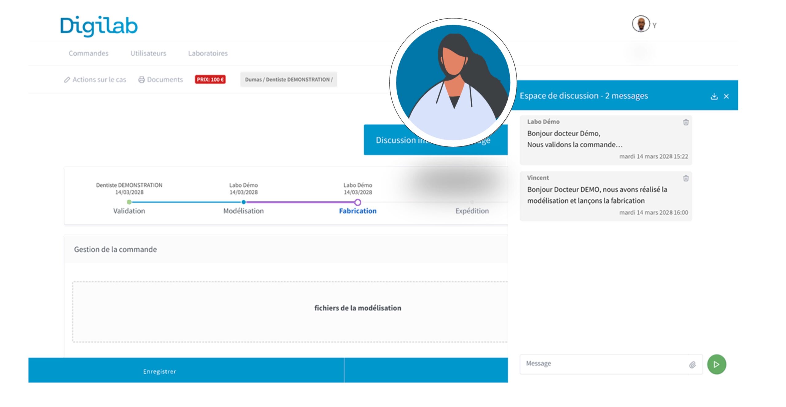 Digilab interface logiciel laboratoire