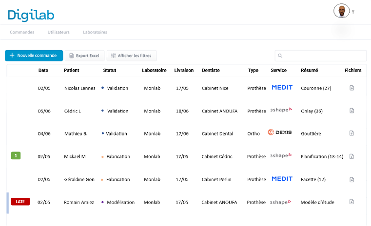 logiciel digilab interface